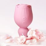 Multifunkciós rózsa vibrátor FLASH FLOWER (pastel pink) 