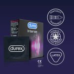 Durex Intense bordázott Óvszer 