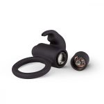 Vibrációs Péniszgyűrű  - EasyToys Bunny (fekete)