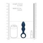 Anal dildó fogógyűrűvel - LOVELINE- közepes (kék)