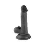 Tapadókorongos Élethű Dildó - Mr. Rude - Fekete (17cm) 