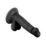 Tapadókorongos Élethű Dildó - Mr. Rude - Fekete (17cm) 