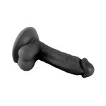 Tapadókorongos Élethű Dildó - Mr. Rude - Fekete (17cm) 