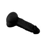 Tapadókorongos Élethű Dildó - Mr. Rude - Fekete (19cm) 