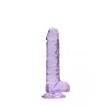 Élethű Dildó - REALROCK -lila (17cm) 