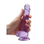 Élethű Dildó - REALROCK -lila (17cm) 