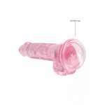 Élethű Dildó - REALROCK -pink (17cm) 