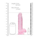 Élethű Dildó - REALROCK -pink (19cm) 