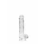 Élethű Dildó - REALROCK -Víztiszta (15cm) 