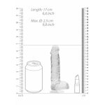 Élethű Dildó - REALROCK -Víztiszta (15cm) 
