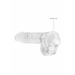 Élethű Dildó - REALROCK -Víztiszta (15cm) 