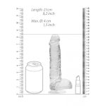 Élethű Dildó - REALROCK -Víztiszta (19cm) 