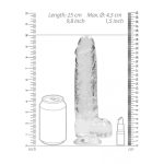 Élethű Dildó - REALROCK -Víztiszta (22cm) 