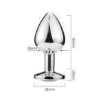 Gyémánt köves Fém Anál Dugó Butt Plug Pink 