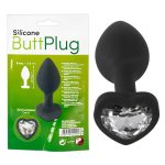 Gyémánt köves Anál Dugó Butt Plug (fekete) 